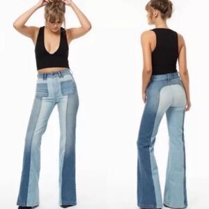 Revise Denim Two-Tone Flare Jeans | size 25